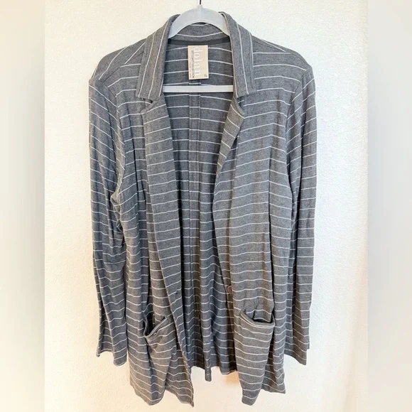 Anthropologie Dolan Gray Striped Knit Blazer Size XL - like new! - Picture 4 of 12